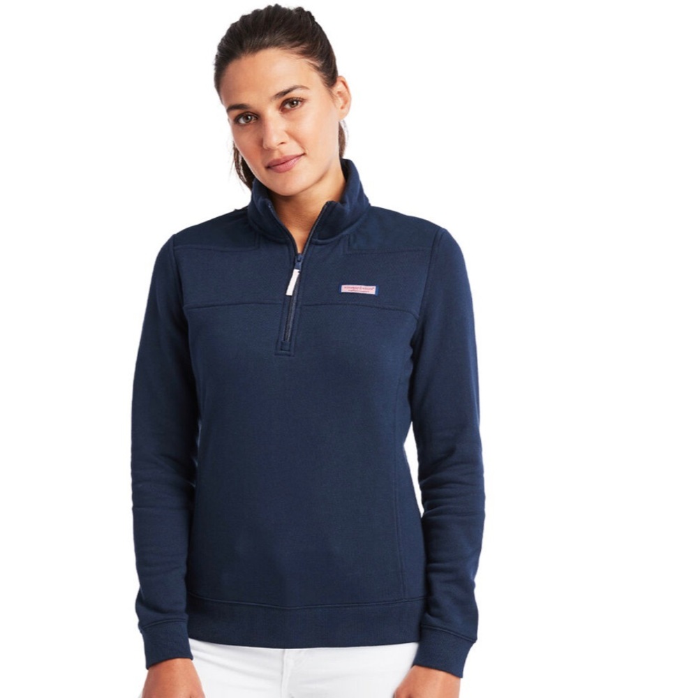Vineyard Vines Womens Quarter Zip Shep Sweatshirt